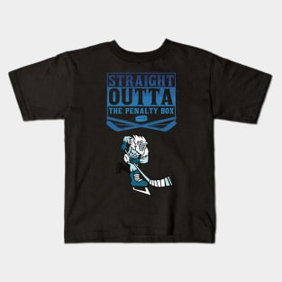 Straight Outta The Penalty Box hockey winter Kids T-Shirt